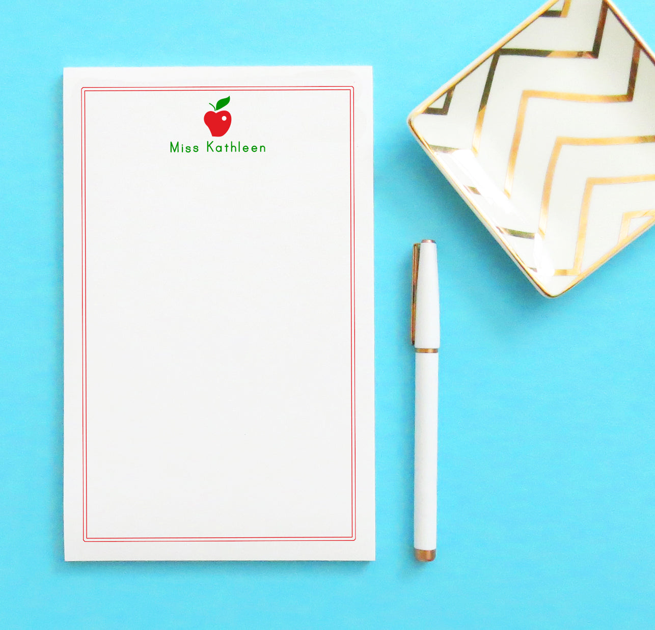 NP008 personalized apple notepad for teachers writing paper