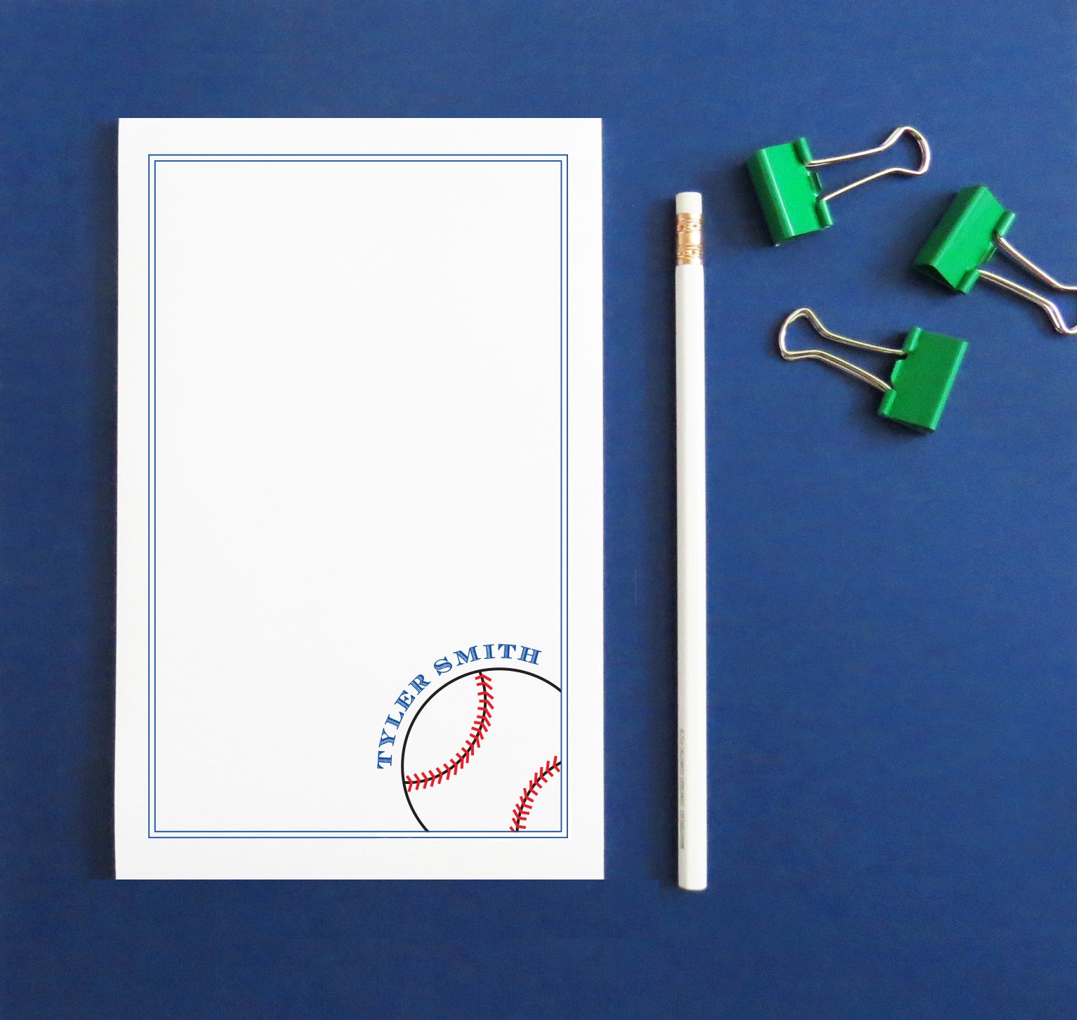 NP010 personalized baseball kids note pad set sports paper 1