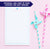 NP011 name and heart personalized kids notepad polkadot border block font lined