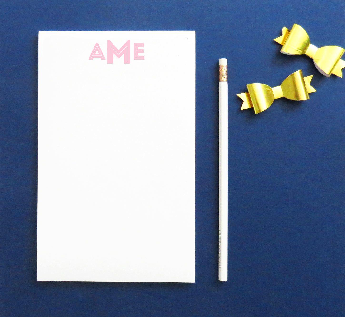 NP018 personalized block font monogram notepads women men paper