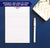 NP023 personalized 1 initial monogram notepad for adults writing paper 1 lined
