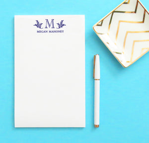 NP025 elegant 1 initial monogram notepad set for adults stationery paper 1