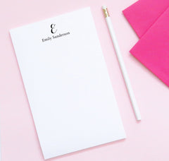 NP031 personalized name and single letter monogram note pads writing paper