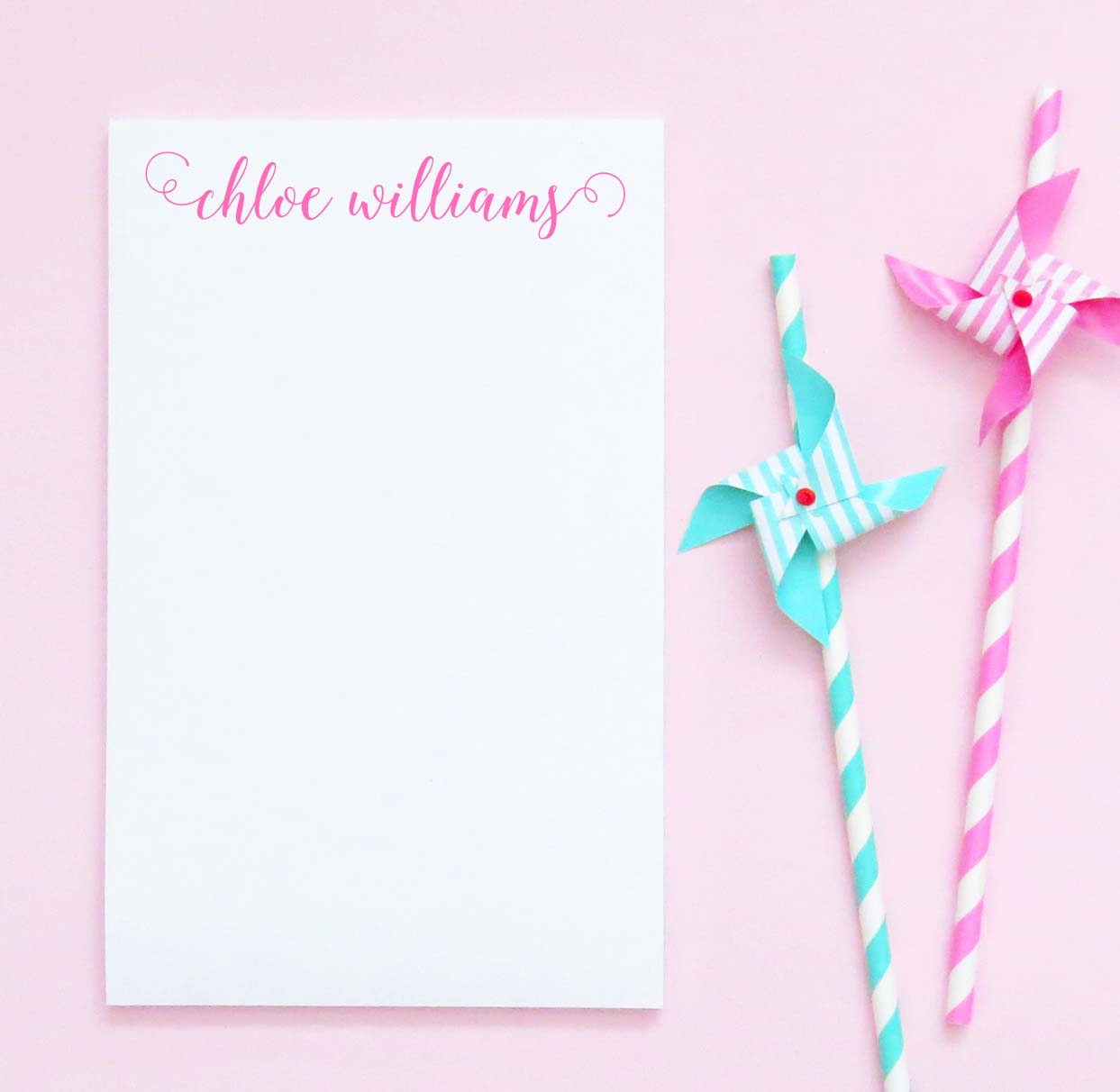 NP035 personalized cute script font note pad set elegant paper stationery 