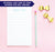 NP038 personalized cute script font kids note pads set little miss paper lined