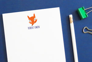 NP040 personalized fox notepads for kids animal