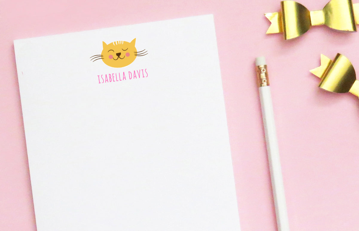 NP043 personalized cat notepads for kids animal kitty cats