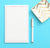 NP044 personalized name and border kids notepad set script letter writing
