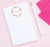 NP047 floral wreath personalized notepads for women script elegant