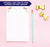 NP048 simple floral notepads personalized script elegant paper lined