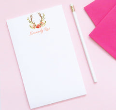 NP050 elegant antler personalized stationery notepads for women writing paper