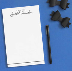 NP056 a note from personalized notepad set men bottom line