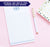 NP057 personalized 3 letter script monogram note pads women bottom line lined