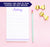 NP061 personalized simple kids notepad with polka dot line heart script lined