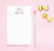 NP069 floral arrows personalized notepad set script women stationery