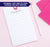 NP070 watercolor butterfly personalized note pad for girls script letter writing lined