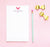 NP070 watercolor butterfly personalized note pad for girls script letter writing