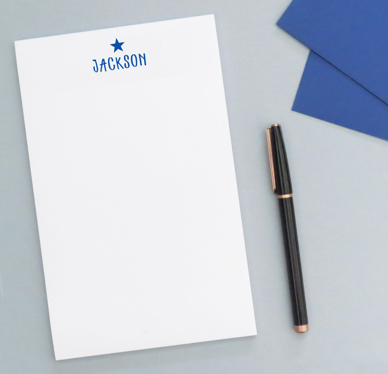 NP078 personalized star and name kid notepads set block font paper