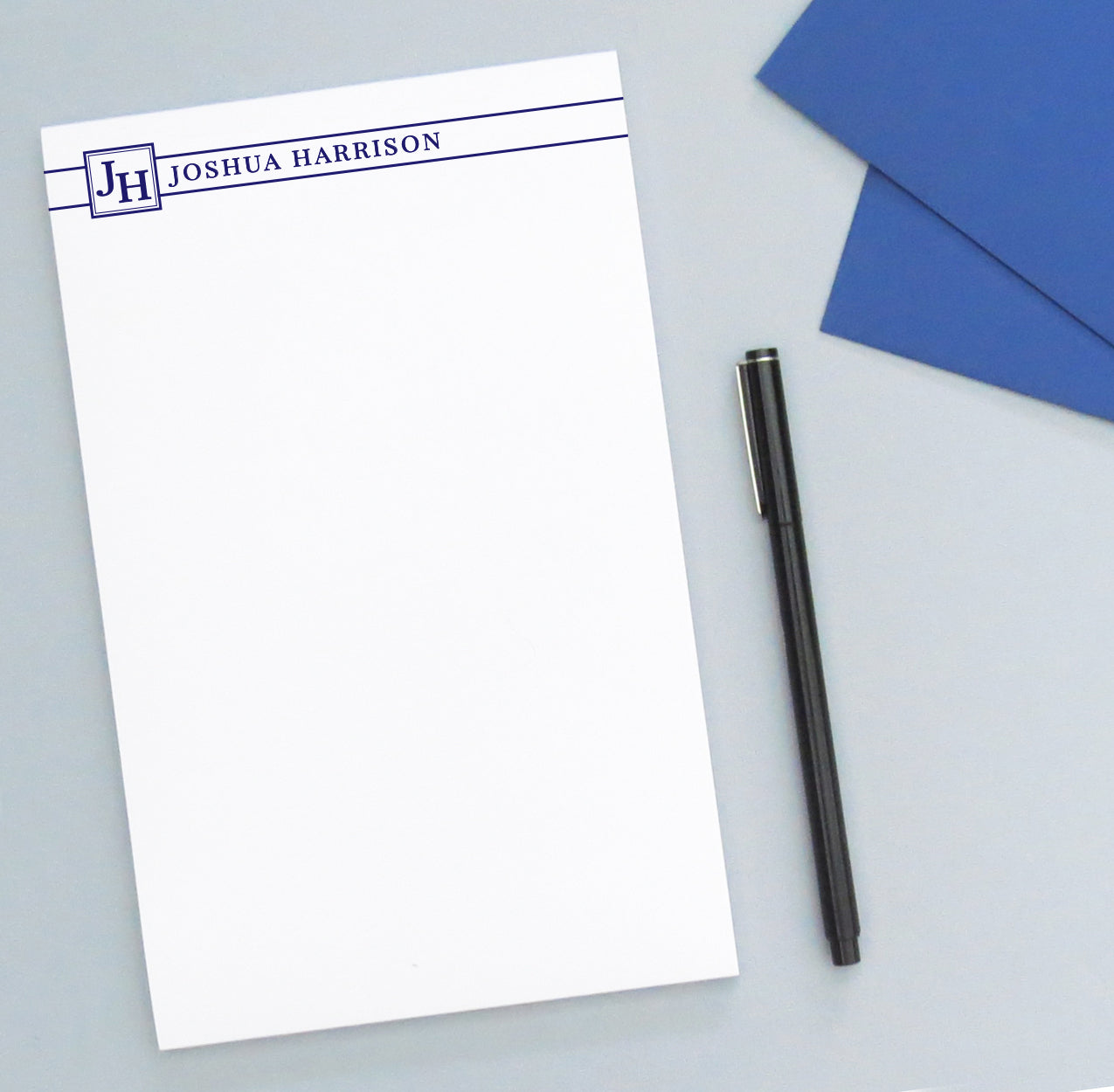 Personalized Classic 2 Letter Monogram Note Pad with Name