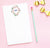 NP083 floral 3 letter monogram notepads personalized flowers block font