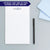 NP085 personalized 1 letter script monogram note pad set letter writing paper lined