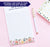 NP086 personalized mr and mrs floral notepads for wedding gift couples flowers stationery lined