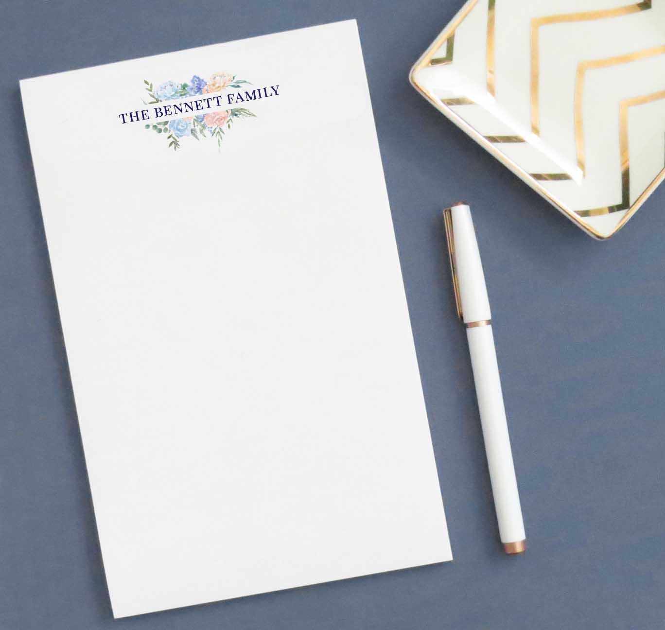 NP090 floral family note pad set personalized florals stationery writing paper 1