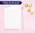 NP091 simple script notepads personalized for women letter writing paper lined