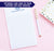 NP096 personalized modern 3 letter monogram note pads for women script paper stationary lined