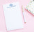 NP096 personalized modern 3 letter monogram note pads for women script paper stationary