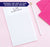 NP101 personalized modern 2 letter monogram note pads for adults writing paper lined