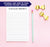 NP107 elegant block font notepad personalized for women simple stationery lined