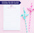 NP112 personalized 3 star kid notepads for girls stars writing paper lined