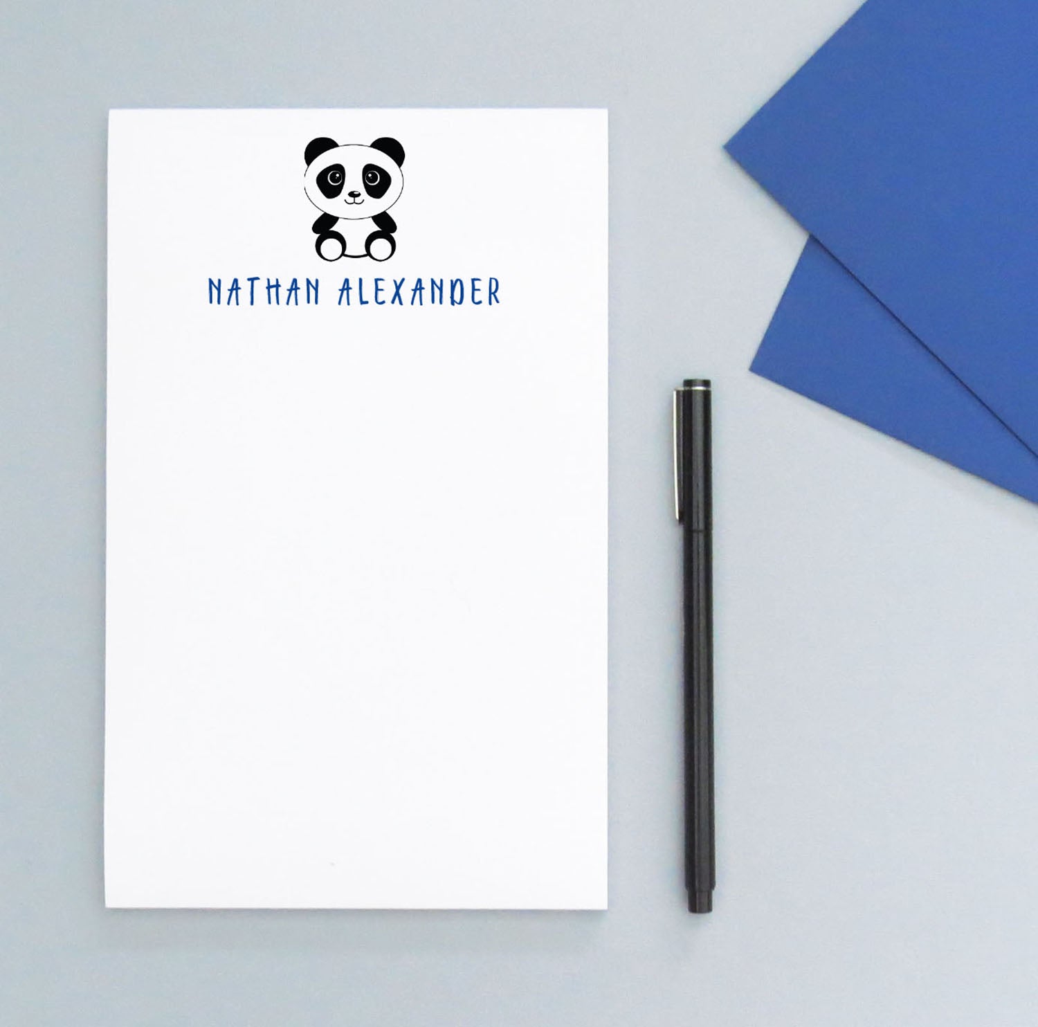 NP113 panda note pad personalized for boys and girls animal letter writing