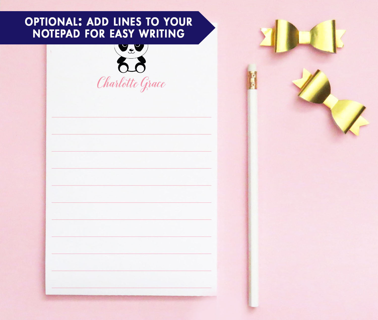NP114 cute panda note pad personalized for girls and boys animal animals paper
