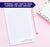 NP118 simple script note pads personalized set writing paper lined