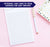 NP120 elegant script note pads personalized set personal writing stationery lined