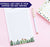 NP124 elegant cactus note pads personalized set succulents script paper lined