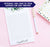 NP125 white floral personalized note paper set florals flower stationery lined