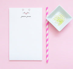 NP131 cat personalized note pads with script font cats kitty kitten