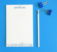 NP134 dogs personalized stationery notepad for kids animal dog a note from