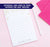 NP136 gold stars personalized stationery notepad for kids star writing paper lined