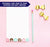 NP145 kids donut note pad personalized set donuts block font lined