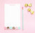 NP145 kids donut note pad personalized set donuts block font