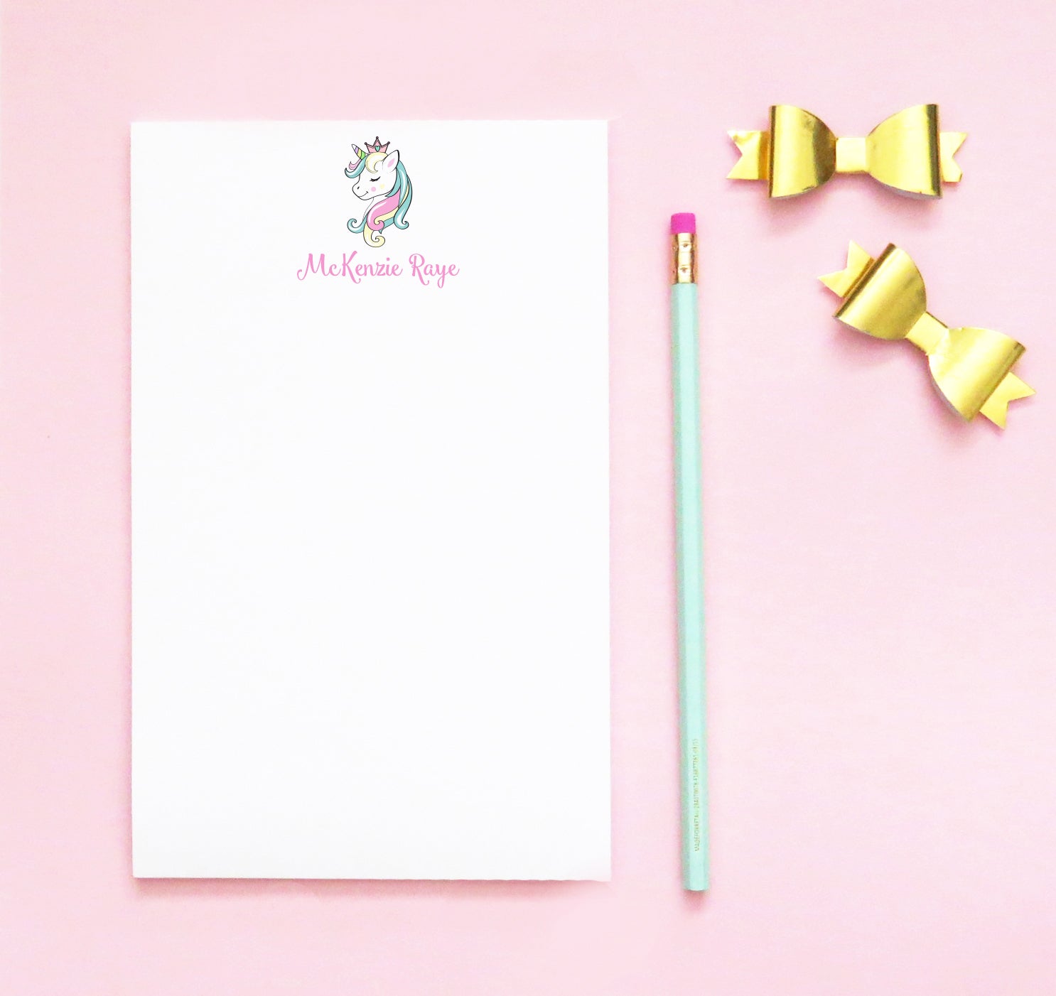 NP154 personalized cute unicorn notepads for kids unircorns girls paper