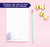NP155 personalized watercolor unicorn notepads for kids unicorns personal stationery lined