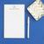 NP160 2 initial monogram notepads with gold geometric frame simple letter writing