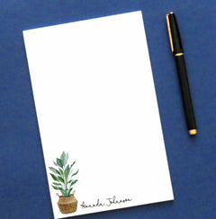 NP185 greenery potted plant personalized notepads for women plants green script