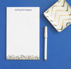 NP188 modern floral personalized notepad set stationery paper