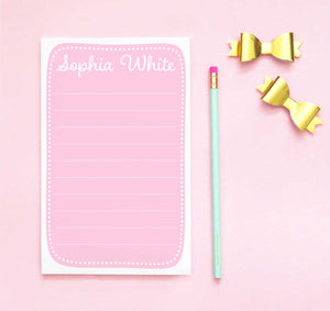 NP195 pink personalized notepad sets for girls writing paper